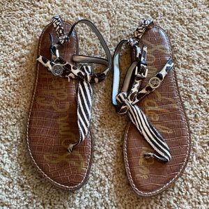 Same Edelman Animal Print Sandals